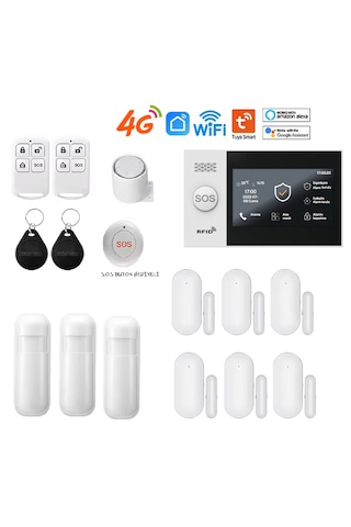 Obiem Tuya Akıllı Ev Güvenlik Alarm Sistemleri Kolay Kurulum Sim Kart/google Asistan/amazon/uzaktan Bağlantı