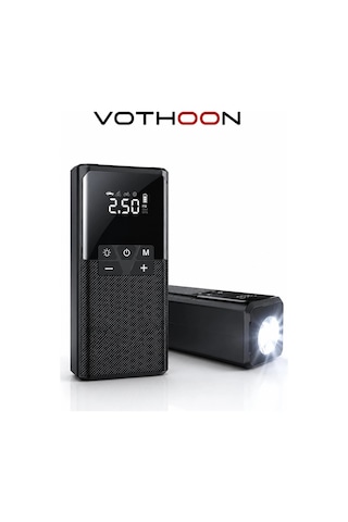 Vothoon12000 Mah Akıllı Akü Takviye Ve Dijital Hava Pompası Akım Korumalı