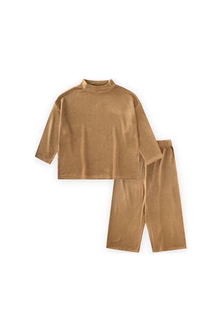 Cigit Yumuşak Dökümlü Oversize Bambu Takım 3-10 Yaş Olive Yağ Yeşili