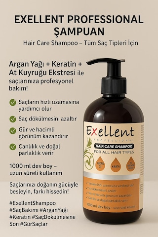 Exellent 3+ Sampuani Tüm Saç Tipleri