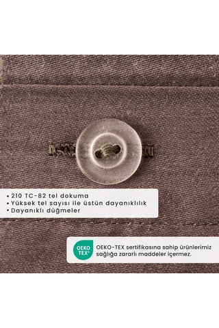 %100 Pamuk Saten Supreme Basic Çift Kişilik Nevresim Seti Antrasit 200x220 Cm