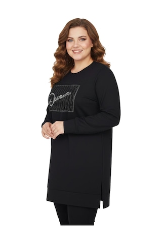 Caftan Kadın Siyah Sıfıryaka Taşlı Tunik Bgl-st05086 Siyah