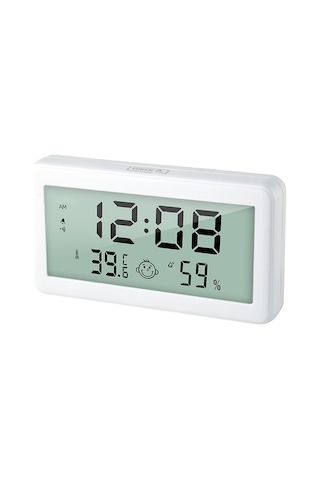 Skycity 1206s Ekranlı Ev Ofis Isı Nem Ölçer: Saat/tarih Gösterimi, Alarm Ve Saatlik Hatırlatıcı, Arka Işık Ve Pil Dahil