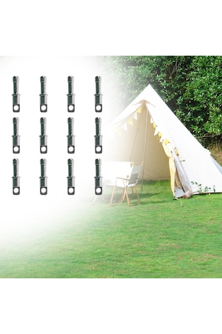 Homyl 8,5 Mm/0.33 Inç Çadır Kutupları Için Yedek 12'li-paket Gümüş