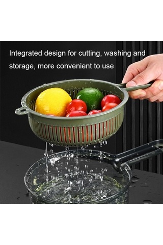 Pazly Cbtx 6'lı El Korumalı Sebze Kesici, Su Filtreli Depolama Fonksiyonlu Gri Gri