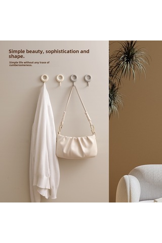 Springsun Duvarlara Sıkıca Yapışan, Delme Yok, 5kg Yük Taşıyan Beyaz Abs Askı 4 Adet - Ev Ve Dormitorio Organizasyonu İçin Diğer