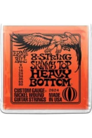 Ernie Ball P02624 Slinky Skinny Top Heavy Bottom 8 Telli 0.09 - 0.80 Elektro Gitar Teli