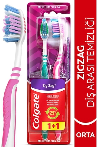 Colgate ZigZag 1 + 1 Diş Fırçası Medium