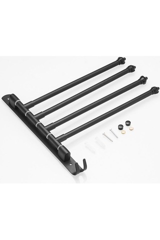 Novahub 180 Dönebilir Paslanmaz Çelik Havlu Askısı - 2/3/4 Kollu Katlanabilir Banyo Mutfak Yatak Odası Diğer