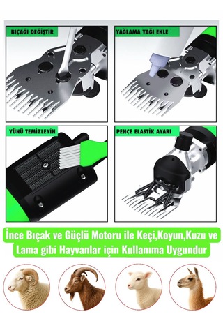Schmıtzer Sch-kkm03y Pro Seri Metal Şanzuman Profesyonel Koyun Keçi Kırpma-kırkma Makinası 6 Kademe Devir Ayarlı