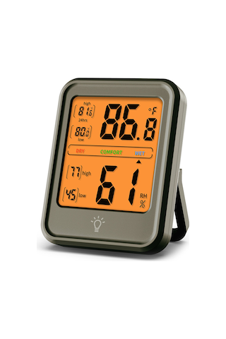 Folinda Ev İçin Endüstriyel Seviye Isı Ve Nem Ölçer - Büyük Ekranlı Hava Durumu İzleyici Mc-42 Kahve İngilizce Versiyon