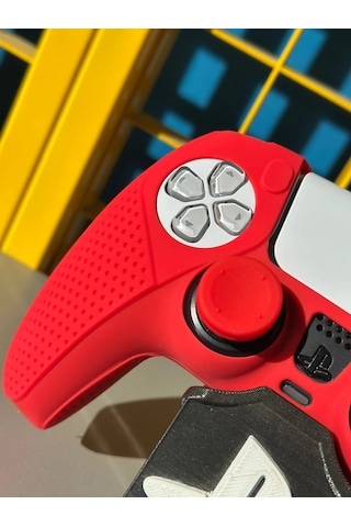P-5 Silicone Protective Kit Playstation 5 Dualsense Koruma Seti - Kırmızı