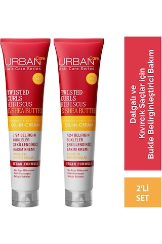Hibiscus & Shea Butter Kıvırcık Ve Dalgalı Saçlara Özel Durulanmayan Bakım Kremi Set 2x175ml-vegan