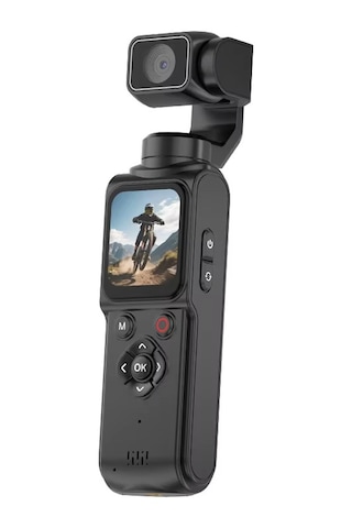 Qstar 4k 30fps Video 75mp Fotoğraf El Tipi Vlog Kamera 330 Stabilizasyonlu Selfie Lensli Kamera