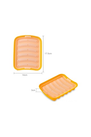 Yaleker Silikon Sosis Kalıbı - Fırın Ve Mikrodalga İçin Yapışmaz, Çocuklar İçin Sağlıklı Sosis Yapma Aparatı Diğer