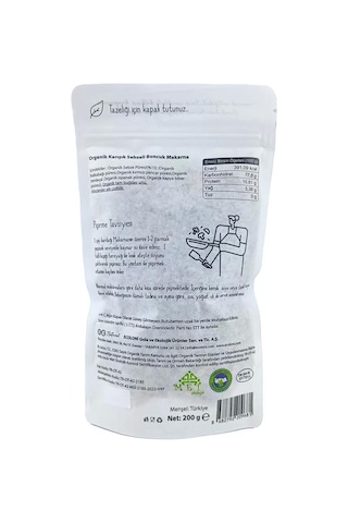 Organik Karışık Sebzeli Tam Buğday Boncuk Makarna 200gr