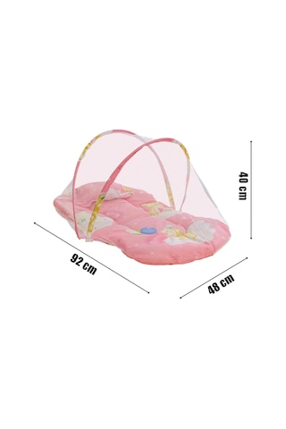 Katlanabilir Bebek Cibinlik Sineklik Seti, 92 cm - Pembe