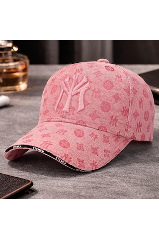 Valkyrie Desenli Nakışlı Şapka Ayarlanabilir Unisex Baseball Cap Günlük Spor Şapka Pembe Pembe