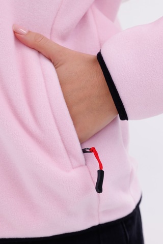 Monox Kadın Slim Fit Tam Fermuarlı Polar Ceket Pembe