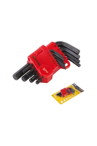 Edoni 120 Mm 10 Parça Siyah 6 Köşe Alyan Seti