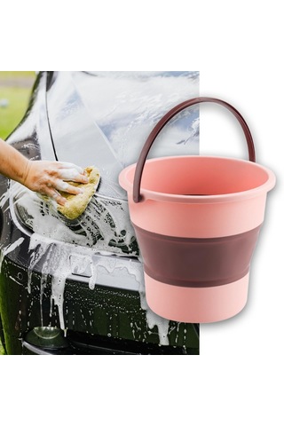 Suntek Katlanabilir Kova Pembe 10 L Pembe