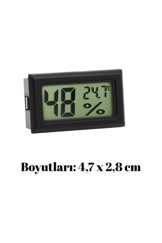 Perlotus Dijital Lcd Nem Sıcaklık Ölçer Mini Termometre