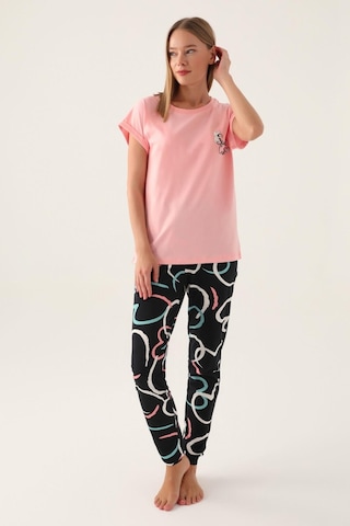 Roly Poly 3399 Cute Kadın Kısa Kol Pijama Takımı 001