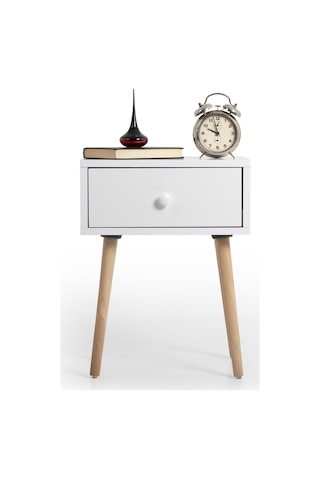 Flora Eva Çekmeceli Komodin Beyaz