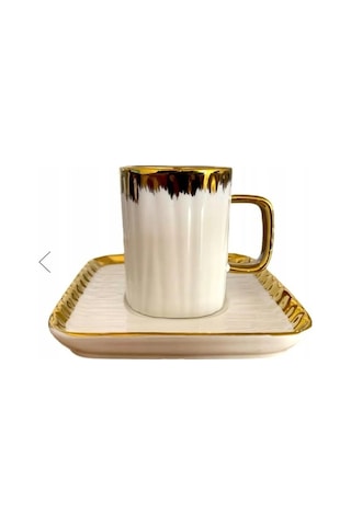 Çeyizci Çarşı Goldies Çay Ve Nescafe Fincanı Takımı 240 Cc Purebone-267 Gold