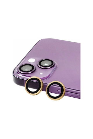 iPhone Uyumlu 15 Raze Metal Kamera Lens - Sarı