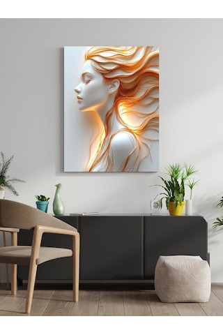 Modern Kadın Canvas Tablo Ev Ofis Mutfak Dekorasyonu Kanvas Duvar Tablo
