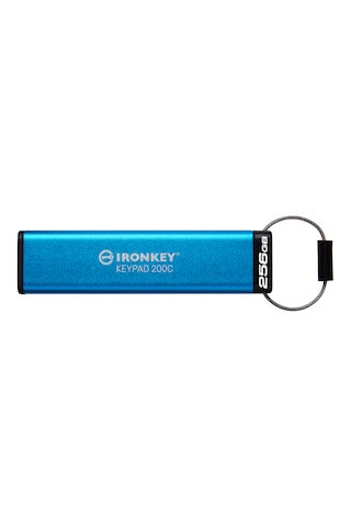 Kingston Ironkey 256 GB Keypad 200 Fıps 140-3 Taşınabilir Type-c Flash Bellek
