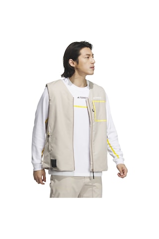 Adidas National Geographic Vest Erkek Outdoor Su Tutmaz Yelek Il8993 Krem 001