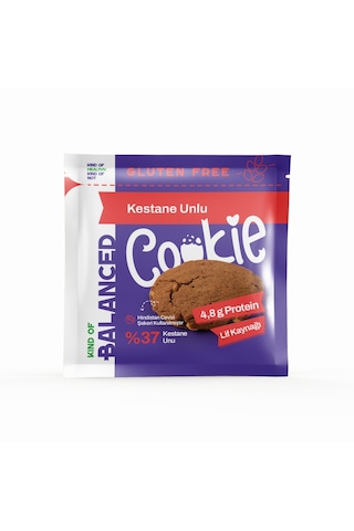 Glütensiz Kestane Unlu Proteinli Cookie 60 Gr