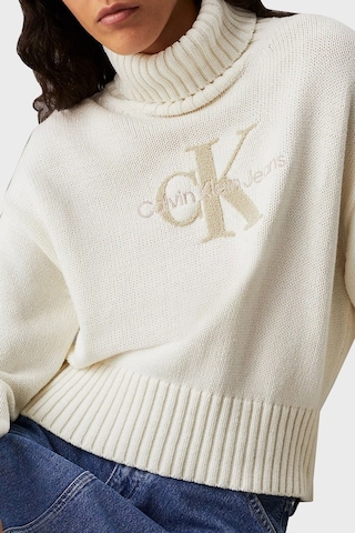 Tommy Hilfiger Calvin Klein Kadın Triko Kazak Ekru