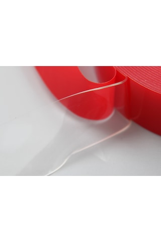 Çift Taraflı Akrilik Silikonize Bant 15mmx33mt Kırmızı Vhb