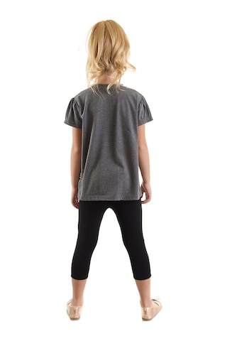 Denokids Kedi Dostlar Kız Çocuk T-shirt Tayt Takım Çok Renkli