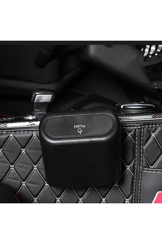 Araç İçi Takılarak Sabitlenebilen Mini Kapaklı Çöp Kovası 5705