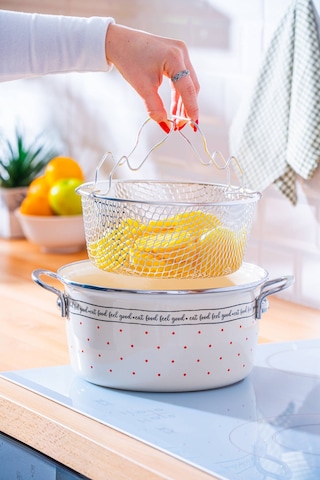 Acar Feel Good Emaye Kızartma Tenceresi - 22 Cm Renkli