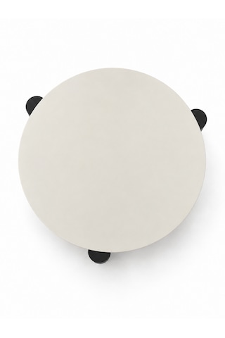 Noryn Yuvarlak Orta Sehpa Çap 90cm Aytaşı Ve Siyah Renk Metal Ayak 35cm Modern Tasarım Dekoratif Aytaşı - Siyah