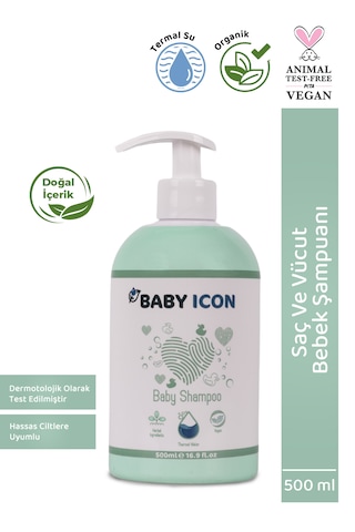 Baby Icon Organik Vegan Saç Ve Vücut Bebek Şampuanı