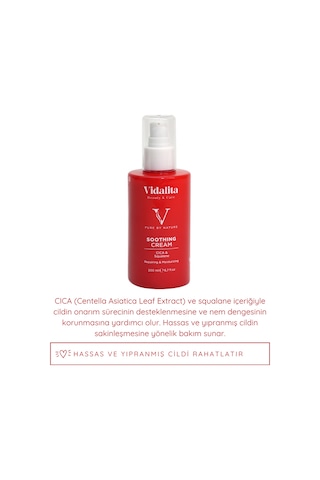 Vidalita Beauty & Care Soothing Onarıcı Nemlendirici Vücut Kremi Cıca & Squalane 200 Ml