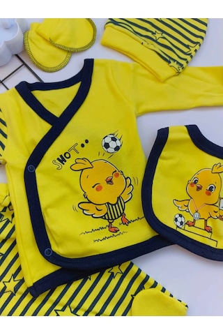 5 Parça Hastane Çıkışı , Sarı Kanarya 5'li Zıbın Seti Sarı