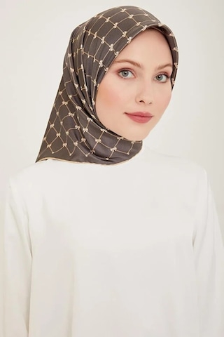 Belli Saf Twill İpek Eşarp 4006d Füme
