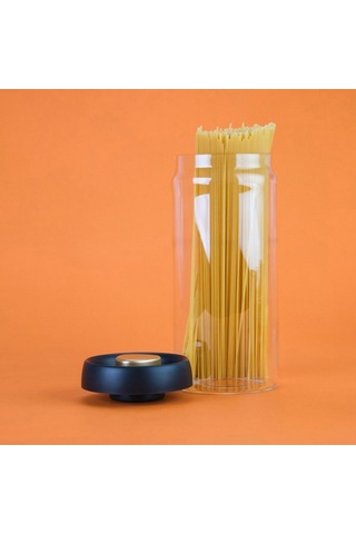 Arow Frasco Vakumlu Saklama Kavanozu - Şeffaf / Siyah - 1,8 Lt Şeffaf / Siyah