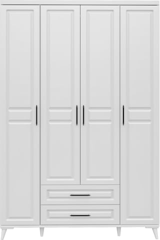 GuneyStore Gözde 4 Kapaklı Komple MDF Beyaz Gardırop