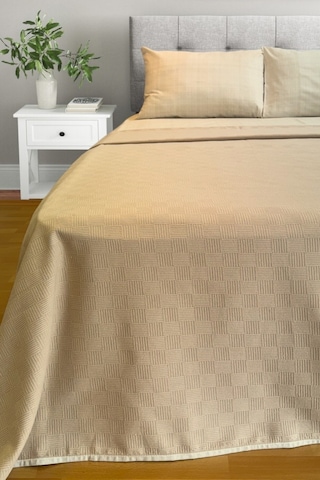 Alla Turca Çift Kişilik Doğal Pamuk Pike Sütlü Kahve Kahverengi