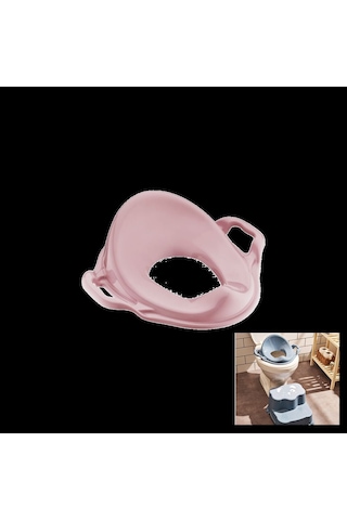 Kulplu Çocuk Klozet Adaptörü - Pembe Çok Renkli