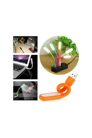 Zhltools Mini Taşınabilir Usb Led Lamba Otomobil Usb Lamba Turuncu