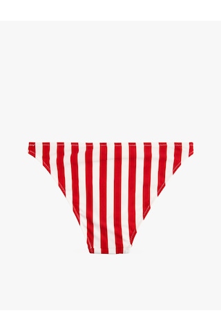 Koton Koton X Şahika Ercümen - Çizgili Bikini Altı Kırmızı Çizgili 6sak00264mm